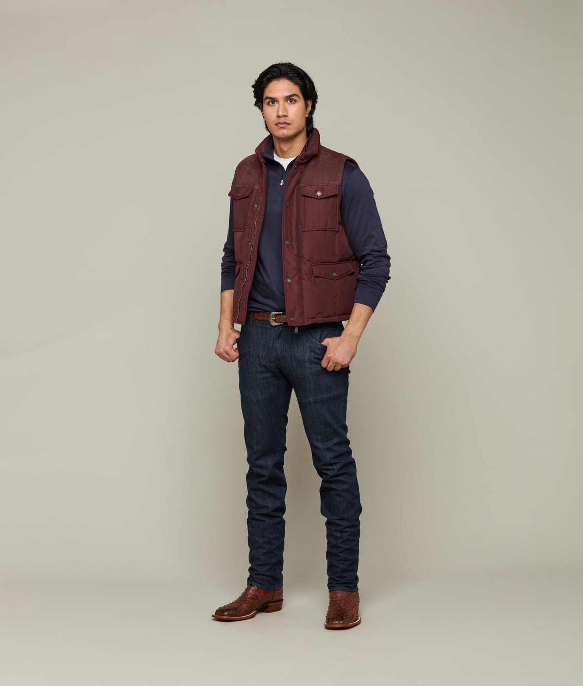 John Puffer Vest :: Wine 9