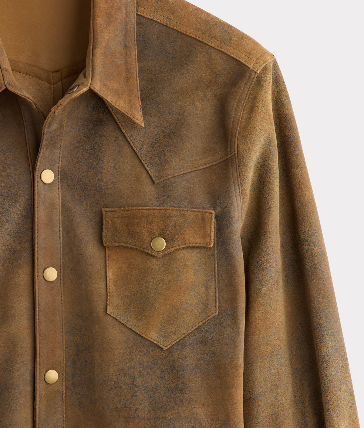 Colt Leather Shacket :: Mocha 5