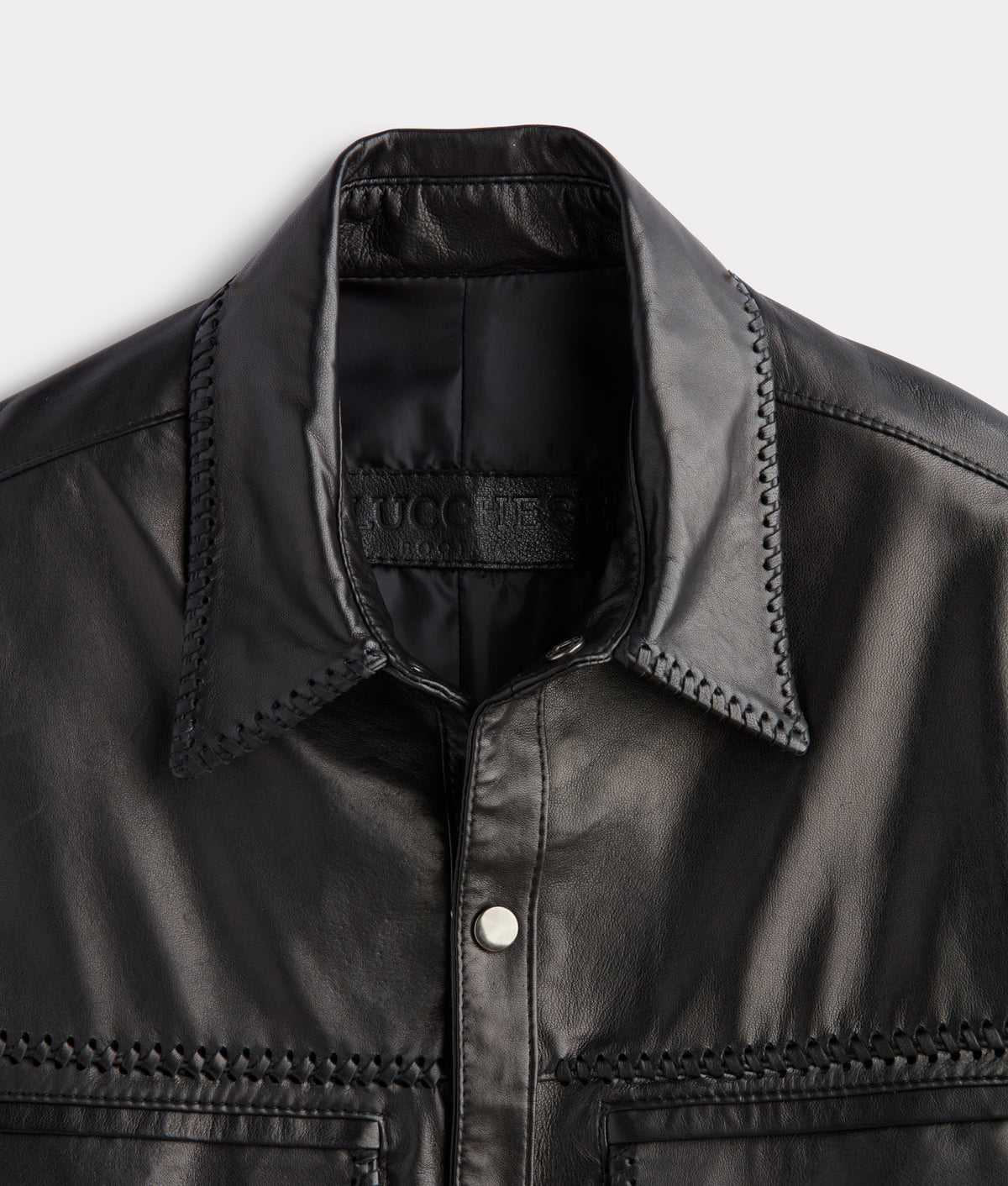 Clint Leather Shacket :: Black 3