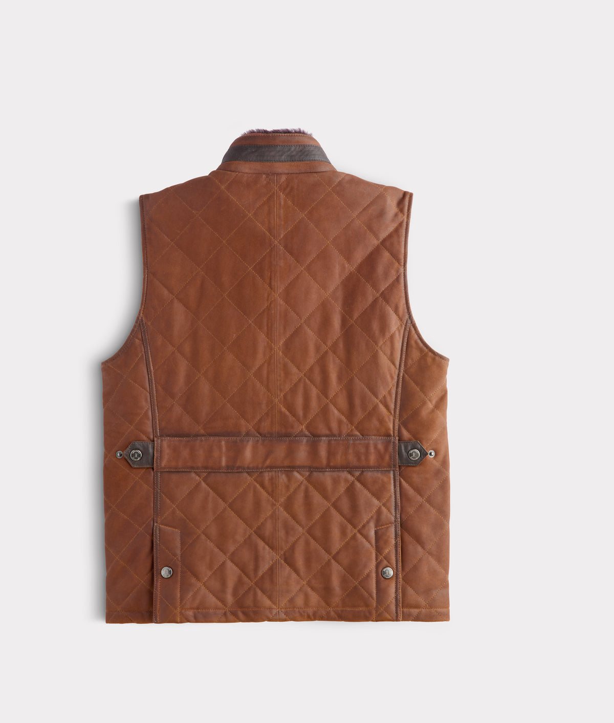 Vail Quilted Leather Vest :: Bourbon 3