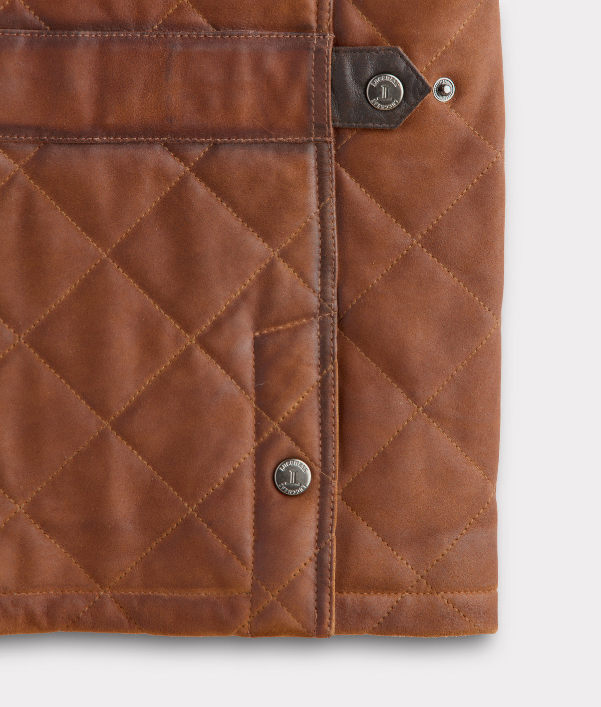 Vail Quilted Leather Vest :: Bourbon 9