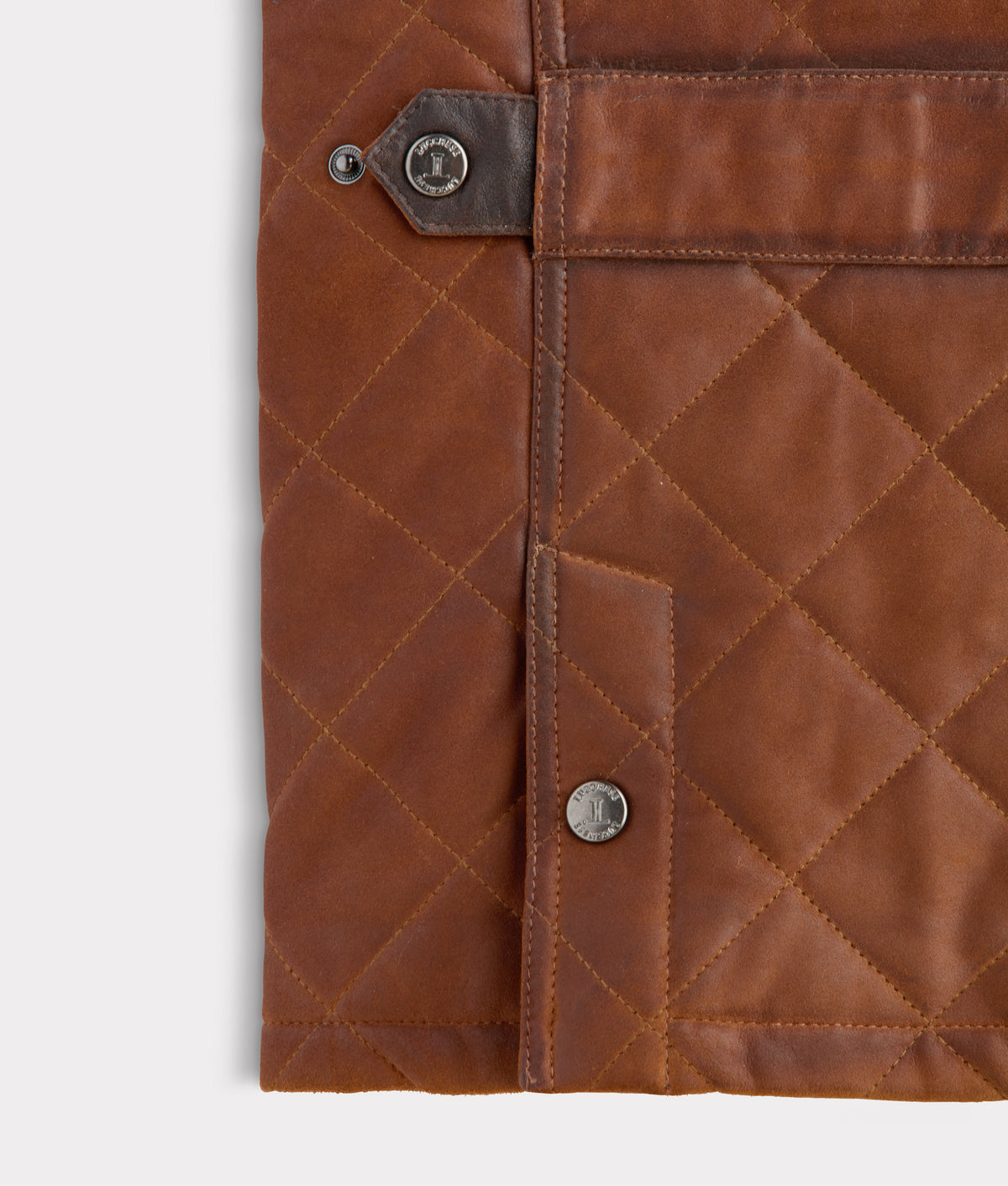 Vail Quilted Leather Vest :: Bourbon 5