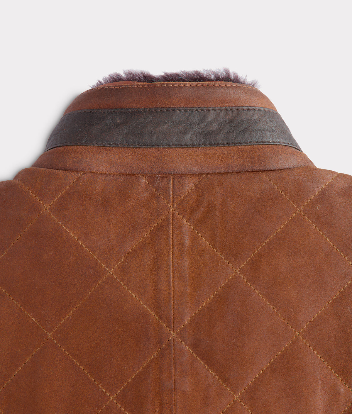Vail Quilted Leather Vest :: Bourbon 4