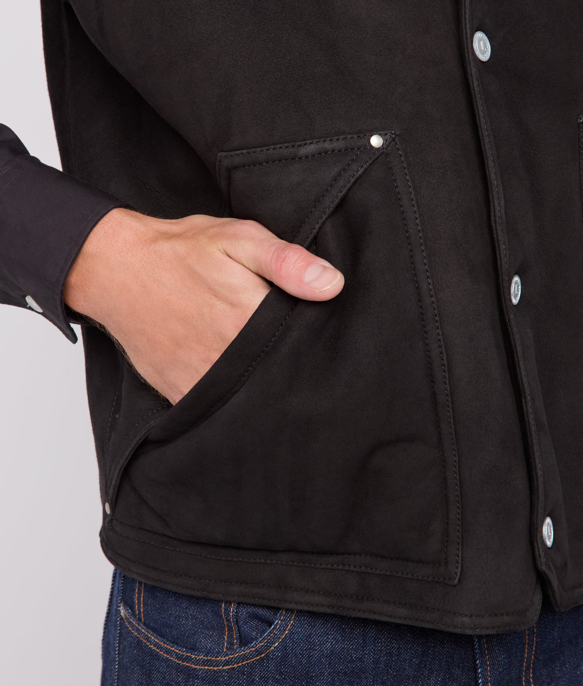 Dustin Exotic Vest :: Charcoal 10