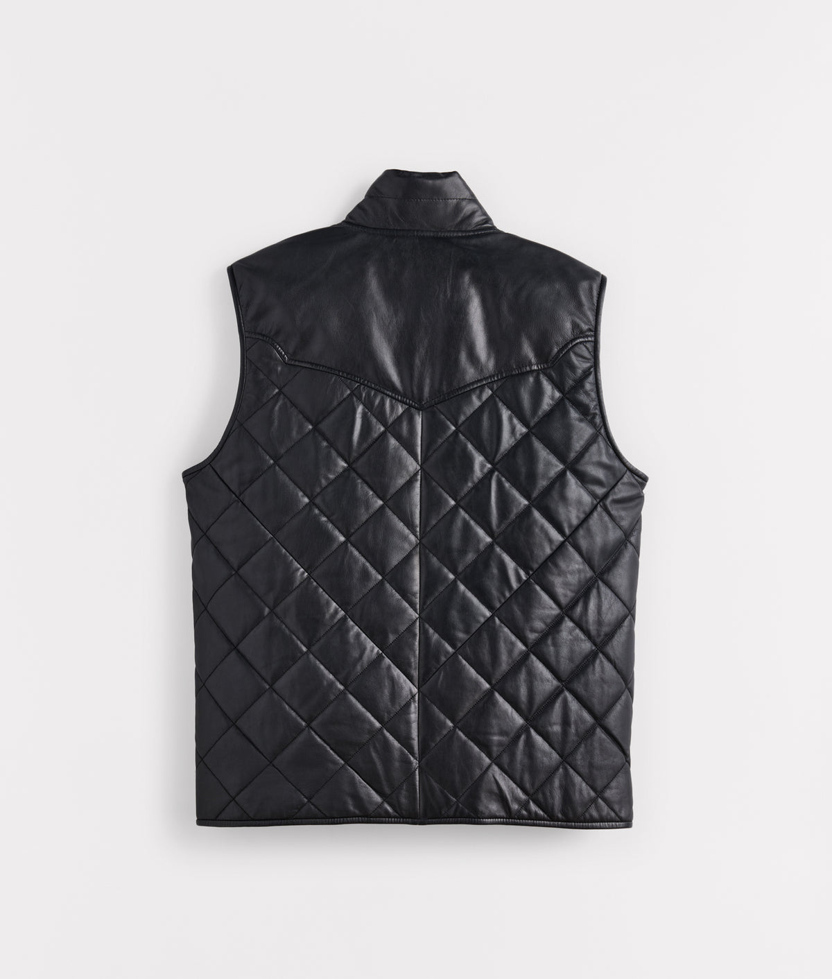 Mccoy Lamb Leather Puff Vest :: Black 3
