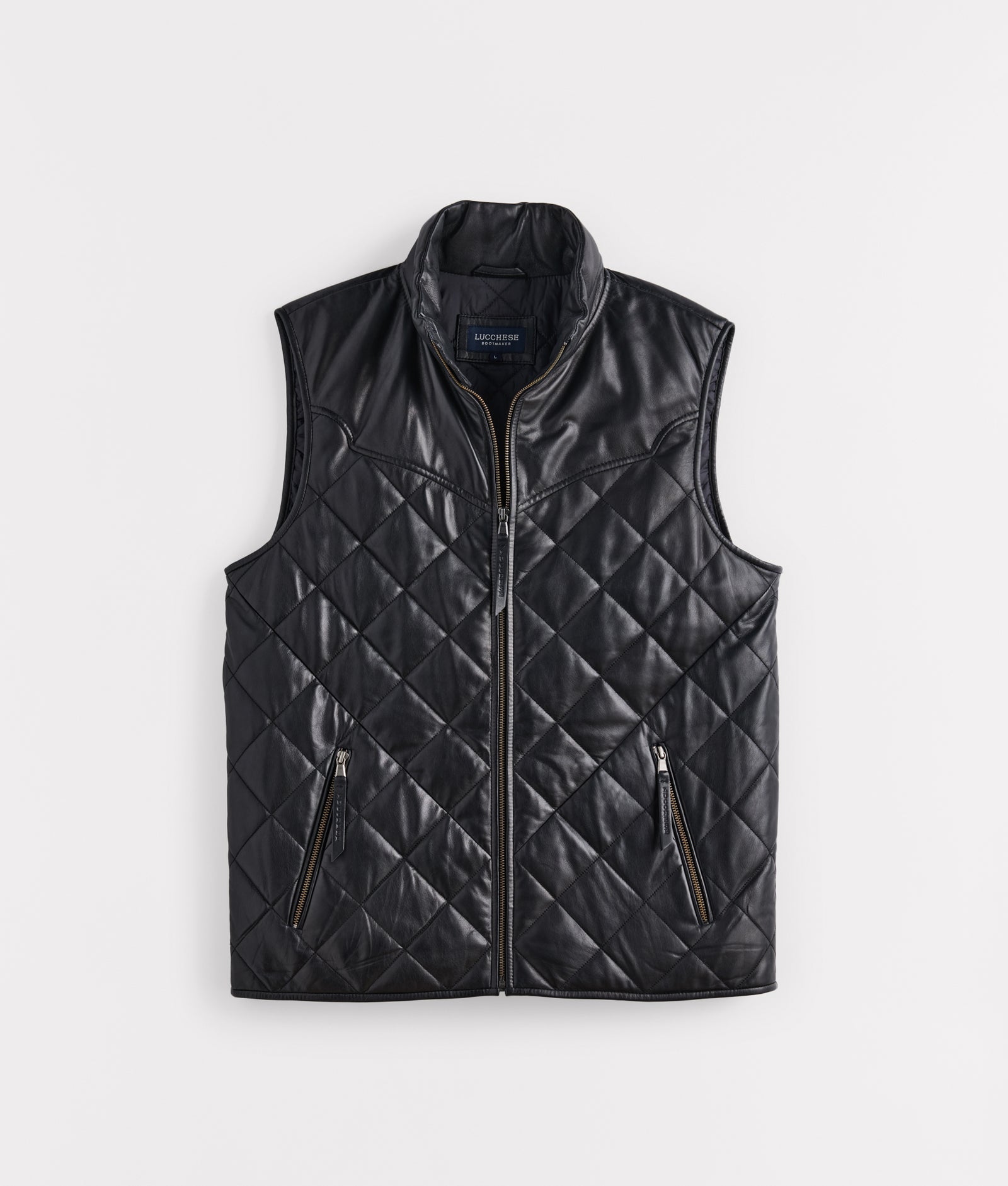 Mccoy Lamb Leather Puff Vest :: Black