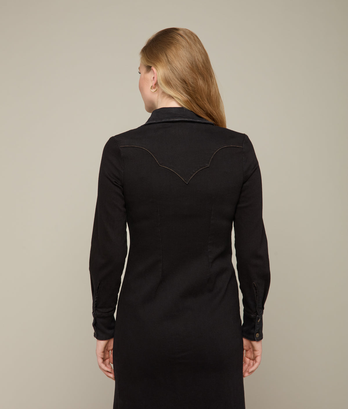 Long Denim Duster :: Black Denim 12