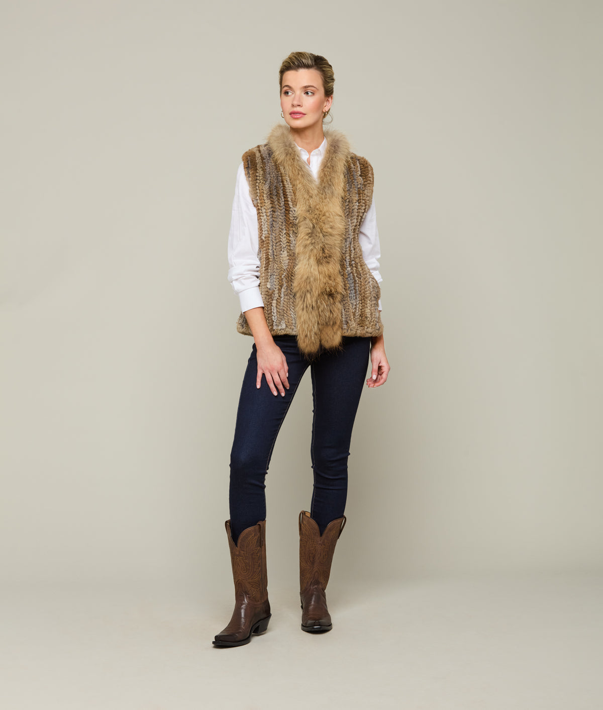 Elysian Fur Vest :: Natural 6