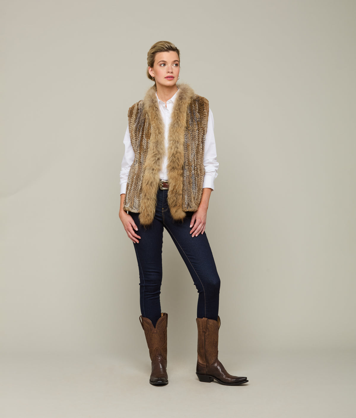 Elysian Fur Vest :: Natural 4