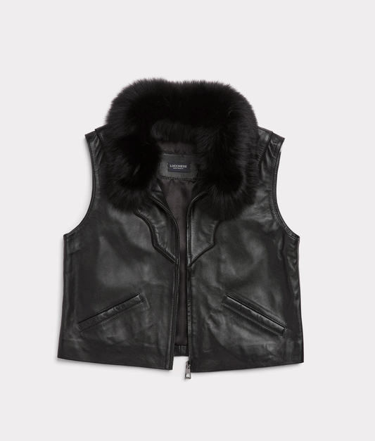 Duchess of the Range Fur Vest :: Black
