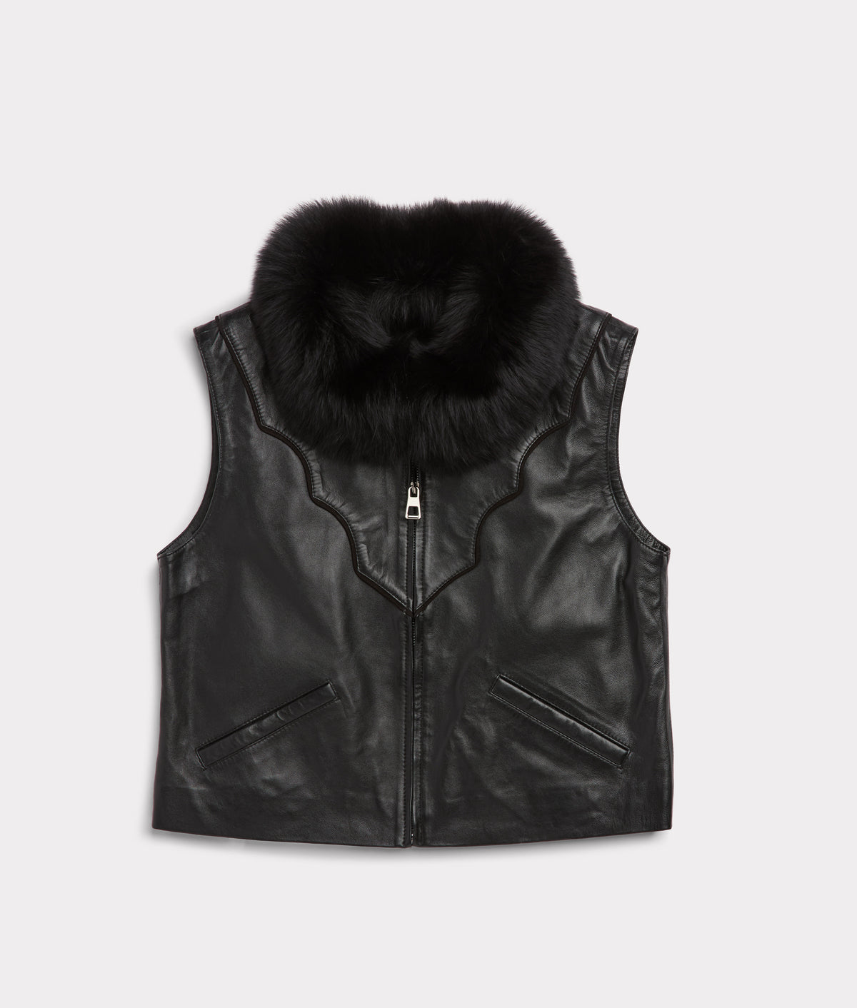 Duchess of the Range Fur Vest :: Black 1