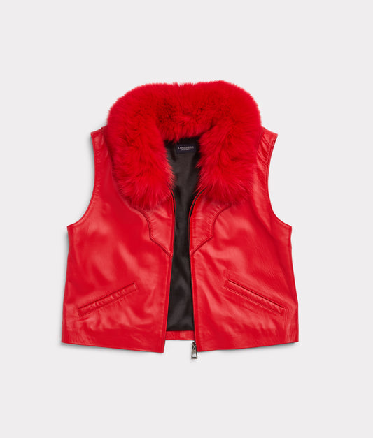Duchess of the Range Fur Vest :: Red
