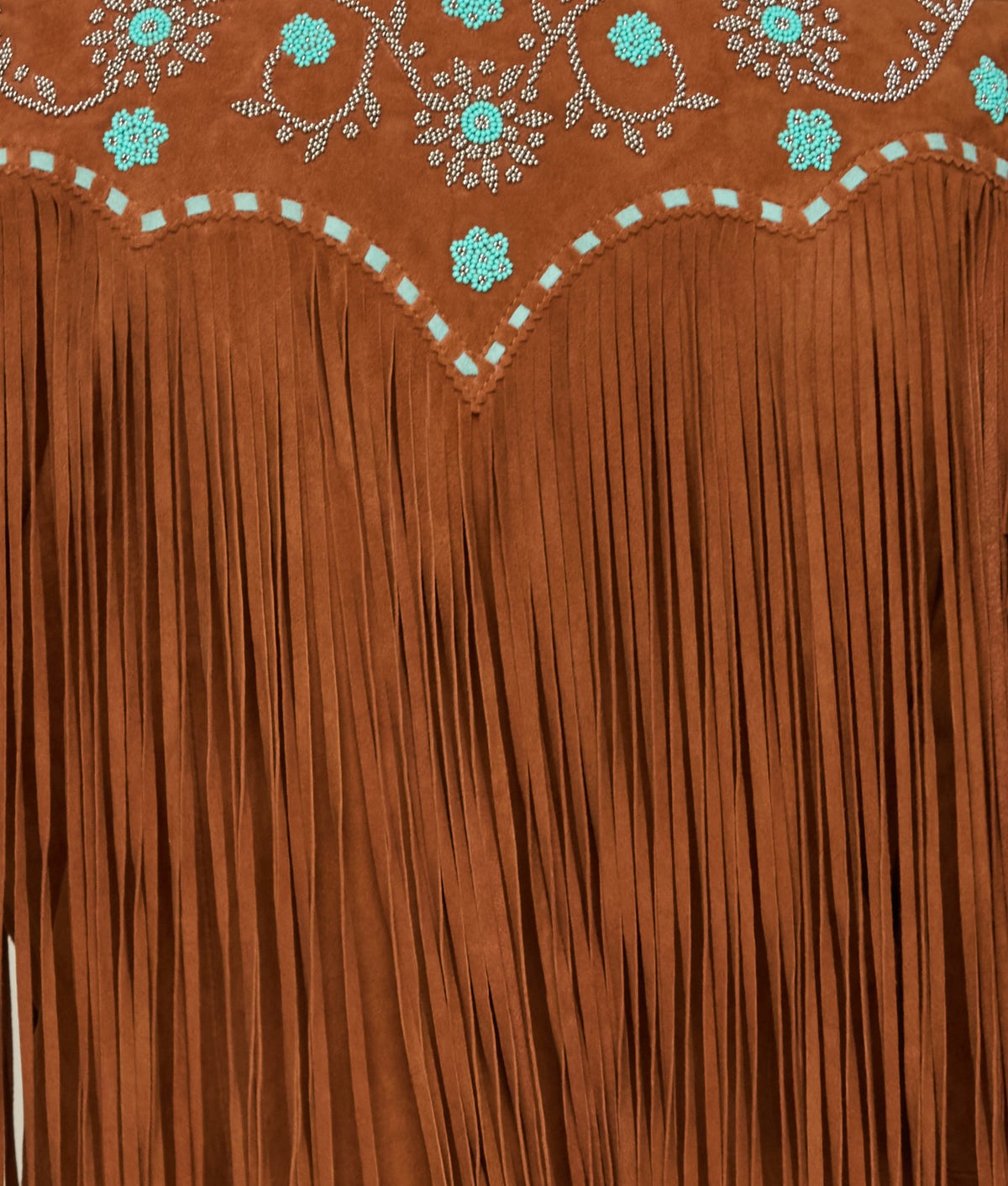 Ellie Beaded Fringe Jacket :: Brown 9