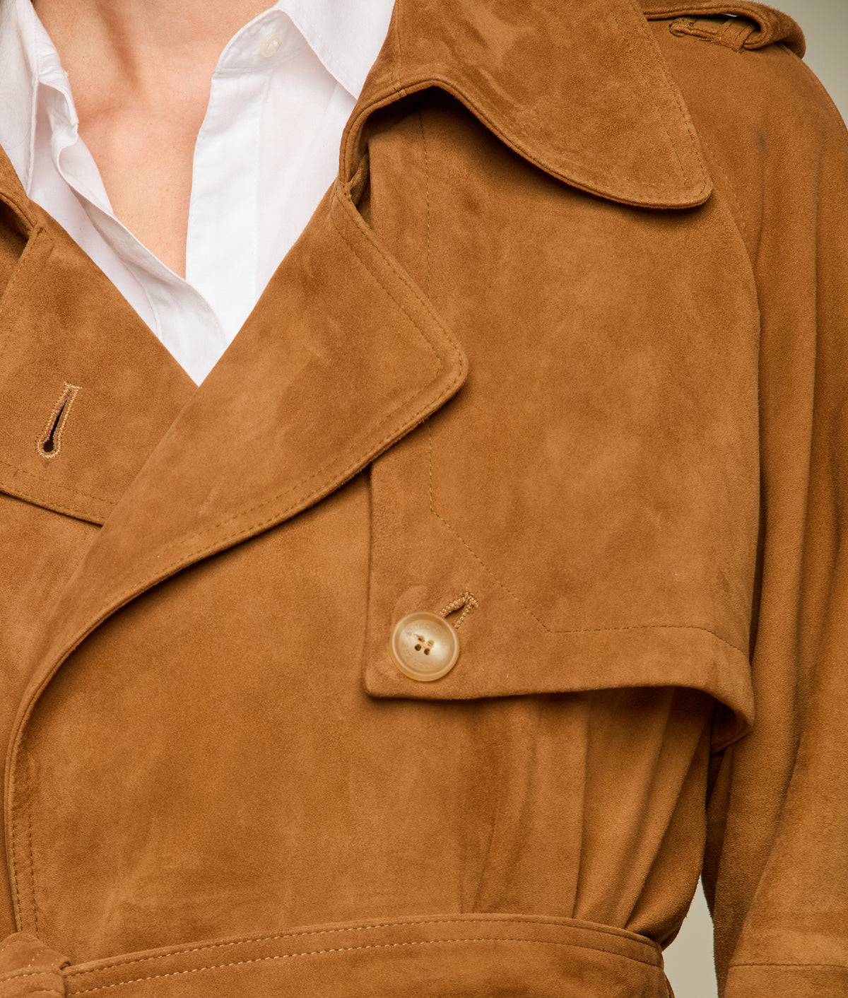 Suellen Suede Trench Coat :: Caramel 10