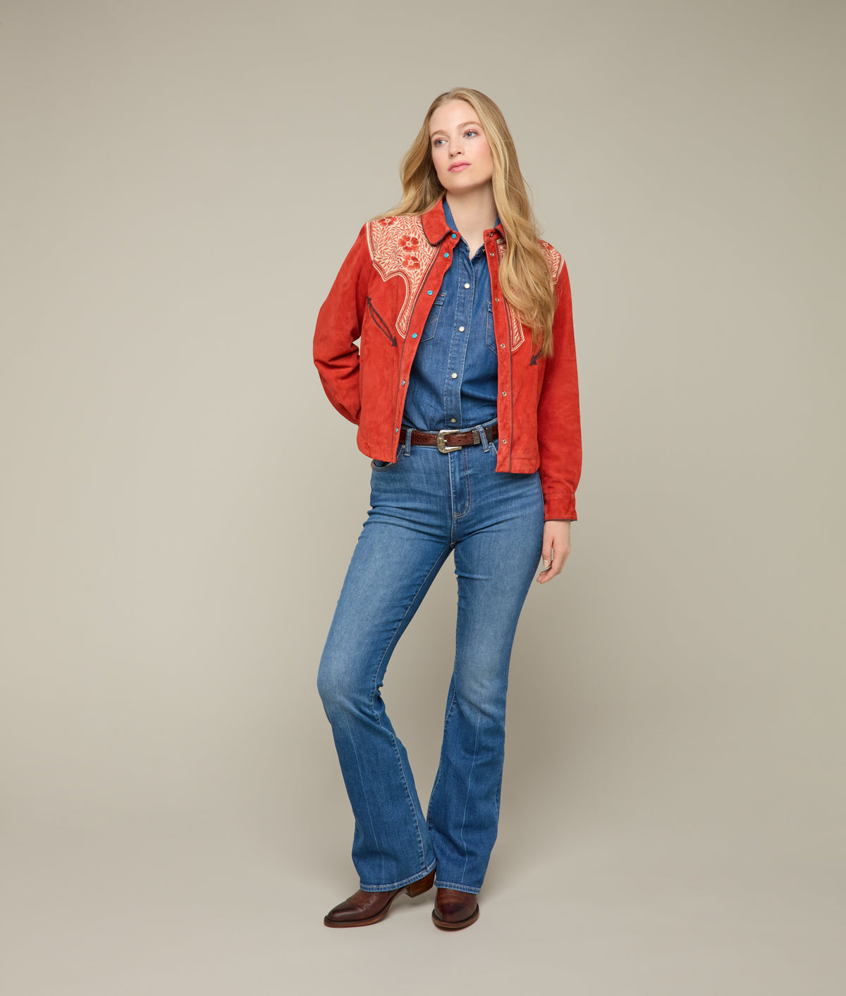 Grace Embroidered Jacket :: Red 3