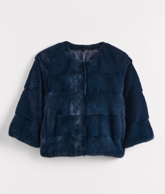 Marie Blue Mink Bolero :: Blue
