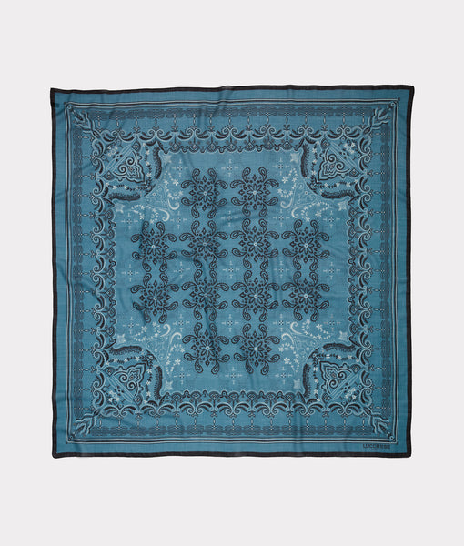 Mirrored L Silk Wool Scarf - Lucchese