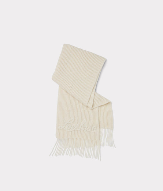 Script Knitted Scarf :: Cream