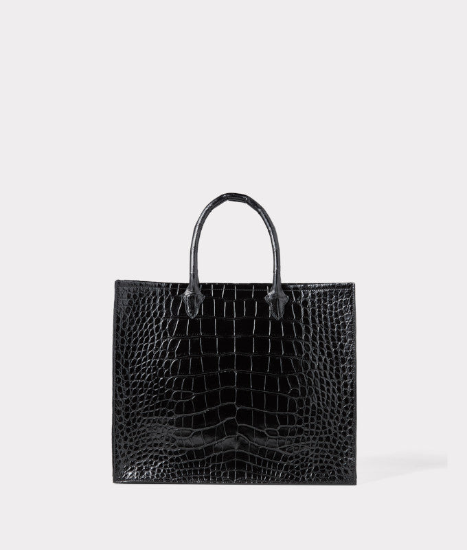 Large Alice Exotic Book Tote :: Black 4