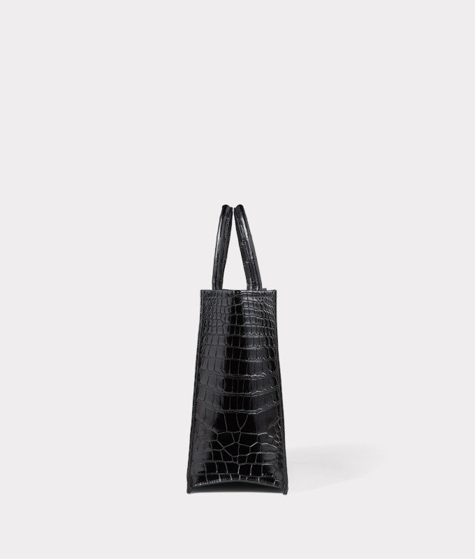 Large Alice Exotic Book Tote :: Black 5