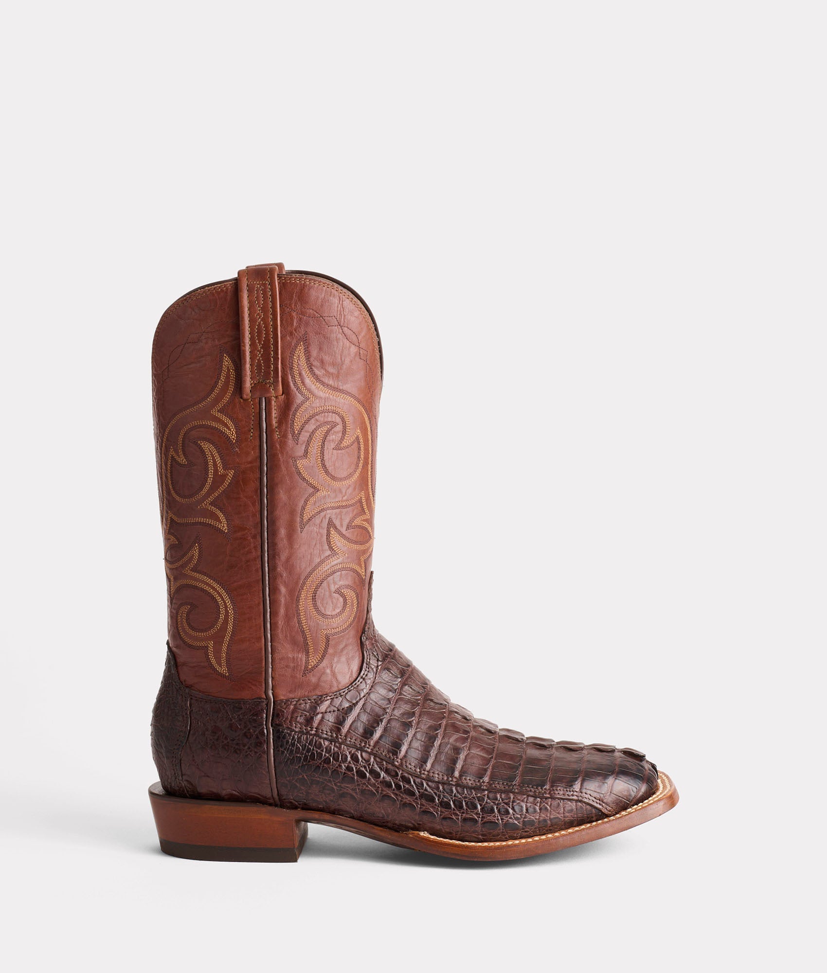 Haan Boot - Barrel Brown + Chocolate - Lucchese display picture 1