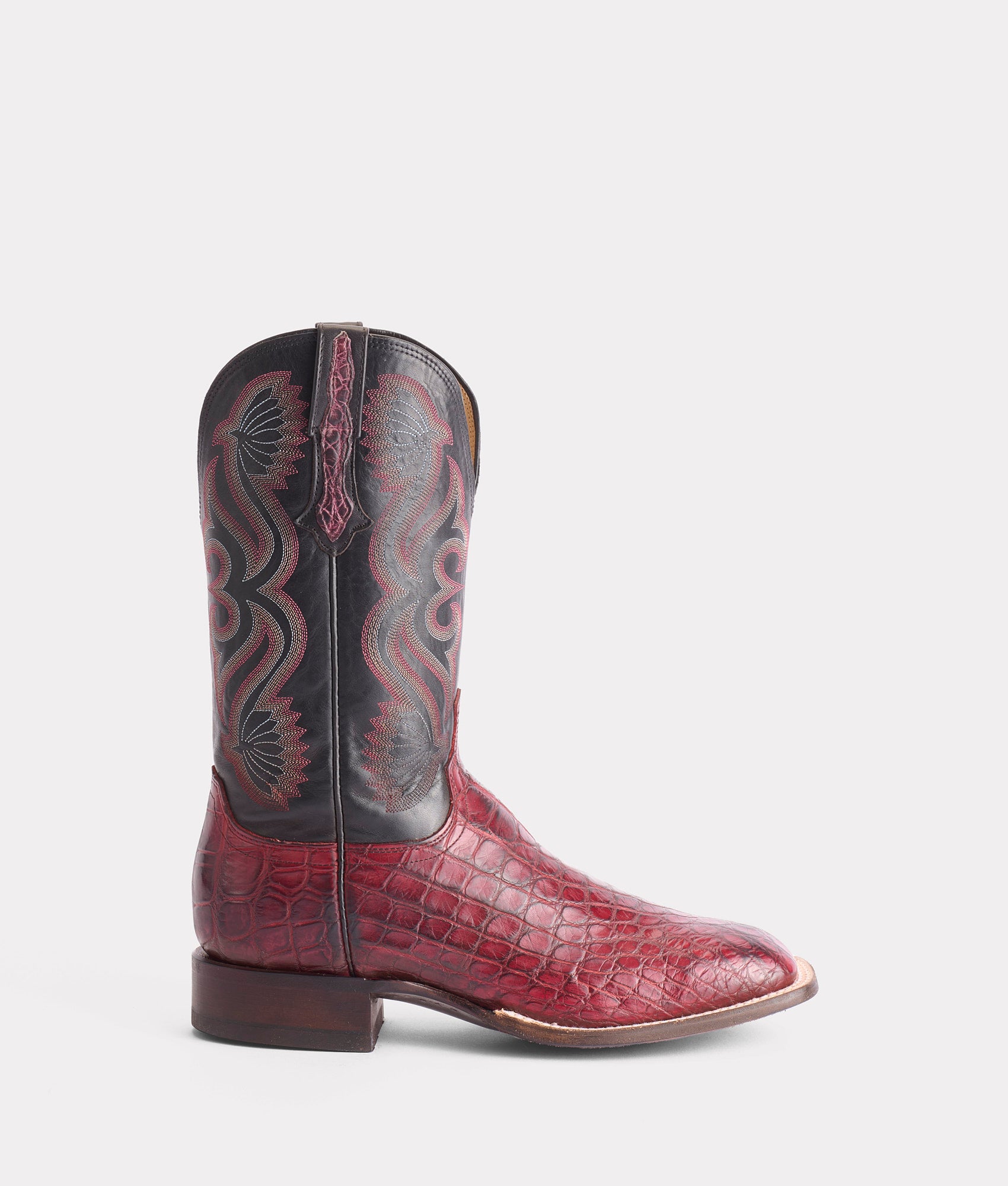 Roy Boot Black Cherry Black Lucchese - Main Image