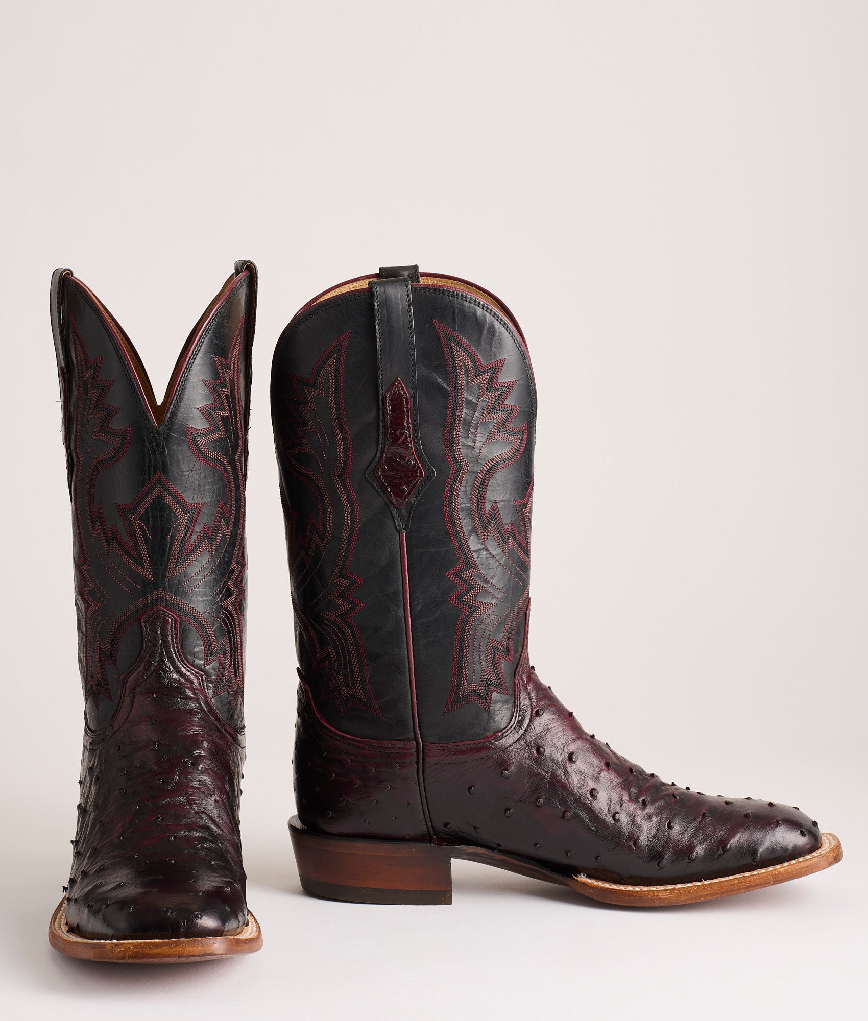 Cliff Boot Black Cherry/Black Lucchese - Main Image