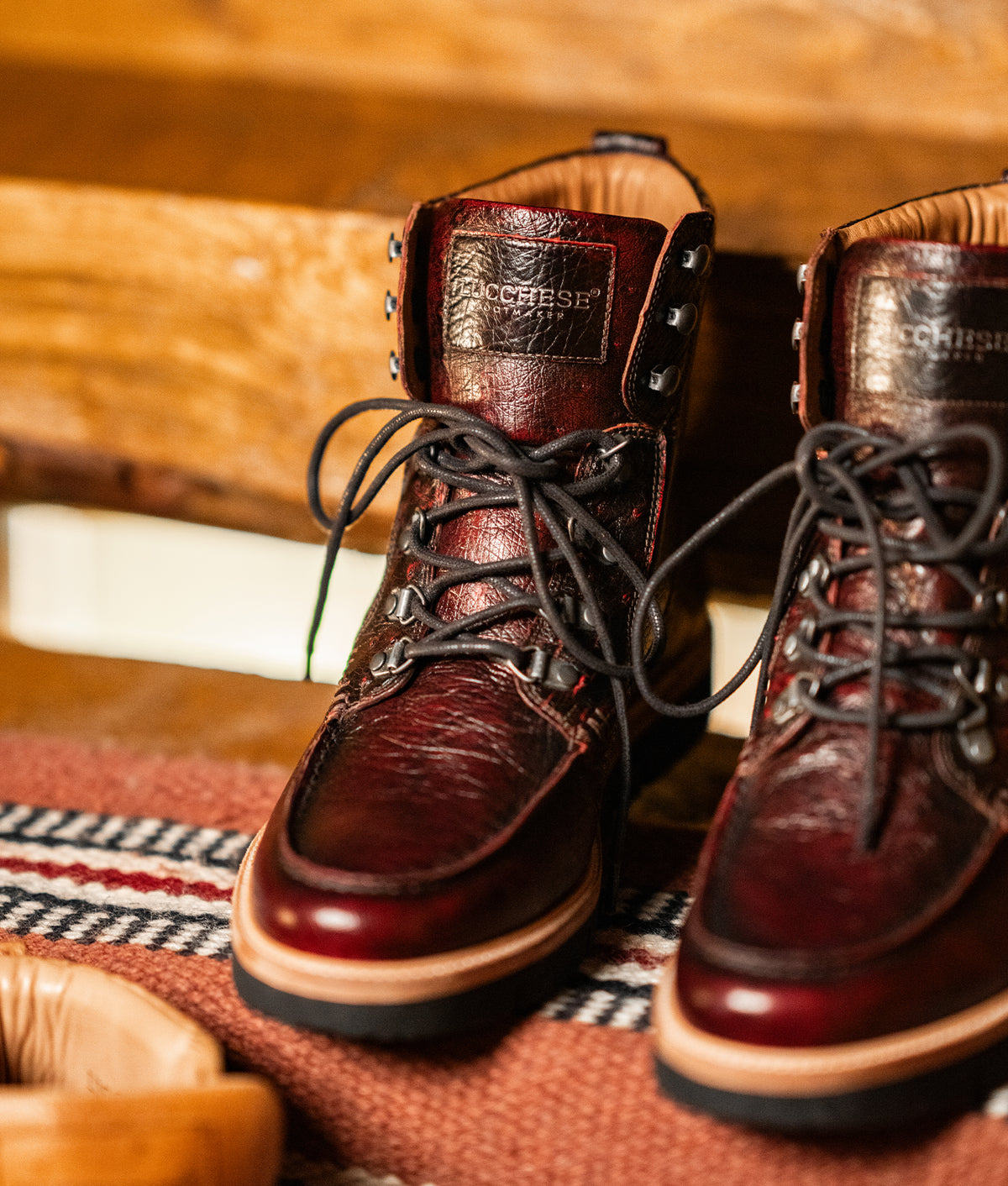 Ridgeline Exotic Lace Up Boot :: Black Cherry 9