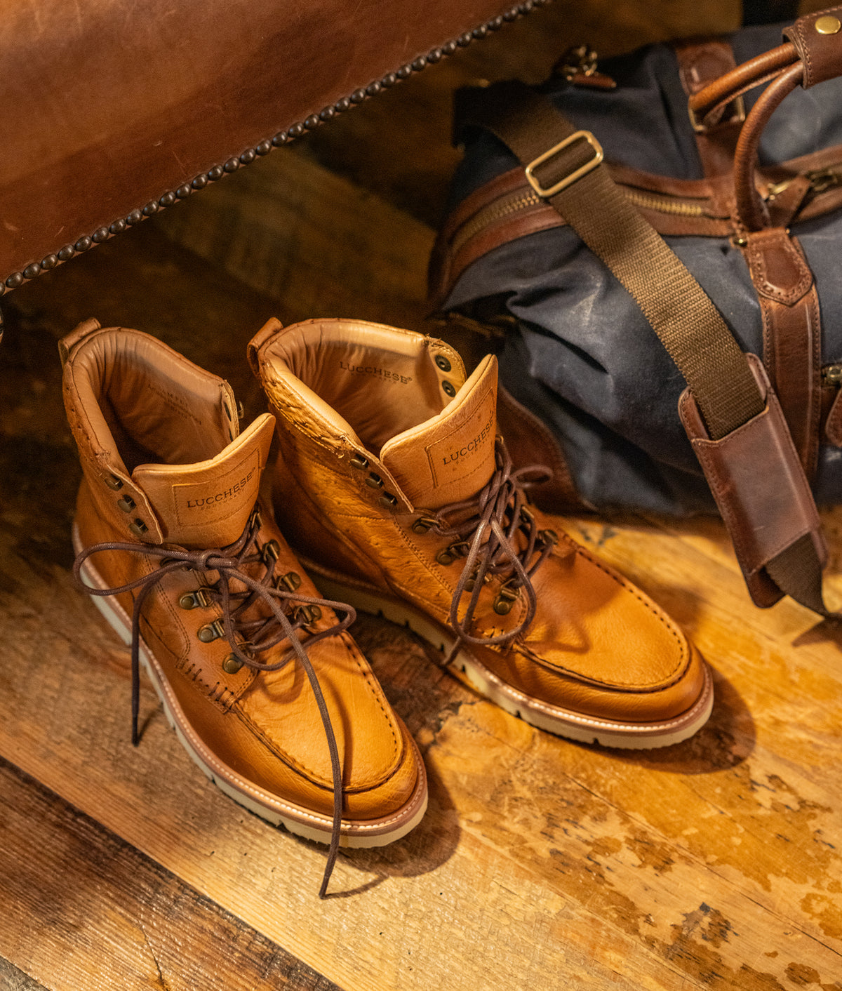 Ridgeline Exotic Lace Up Boot :: Barnwood 3