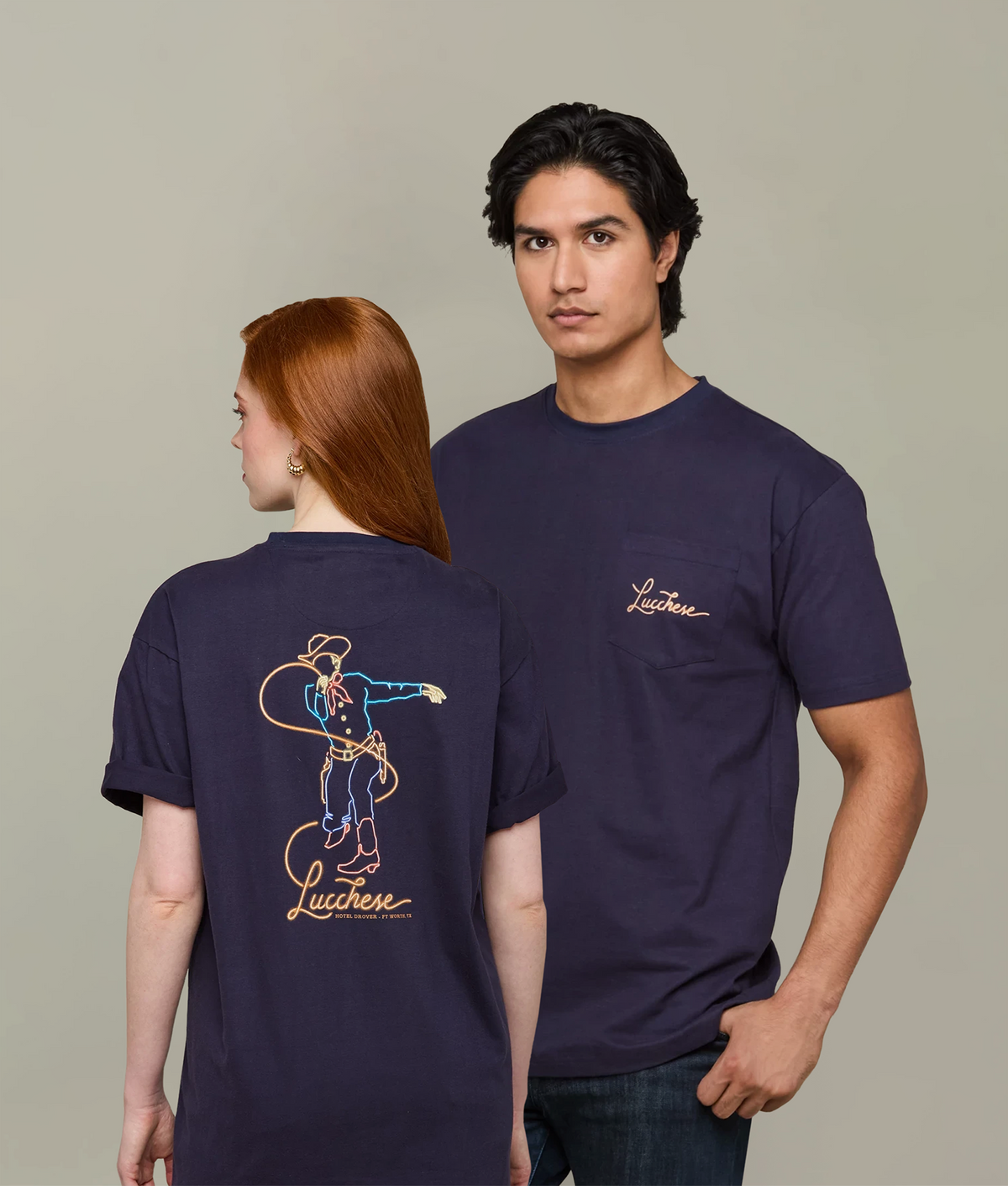 Hotel Drover Tee :: Navy 1