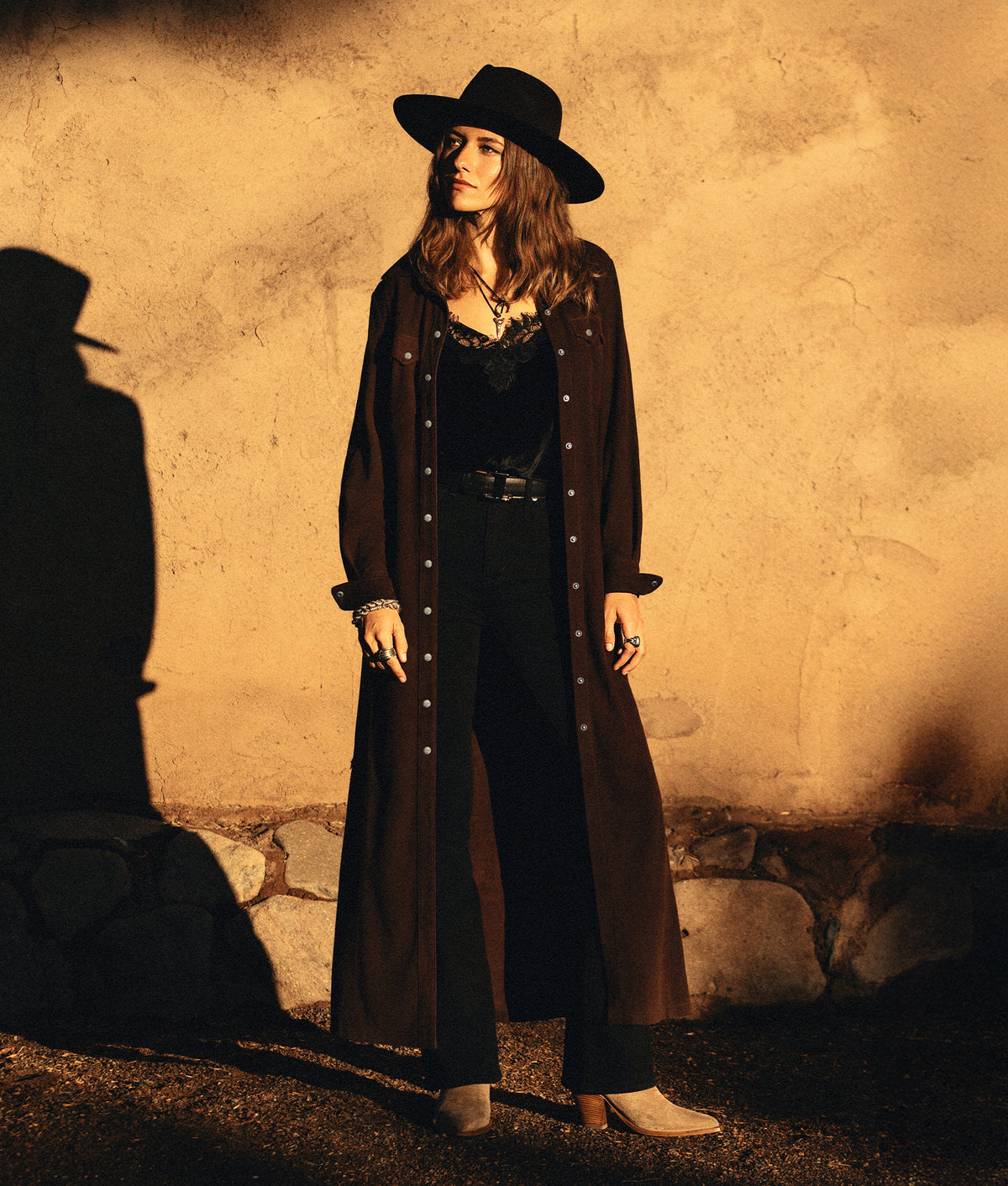 Delilah Suede Duster :: Chocolate 6