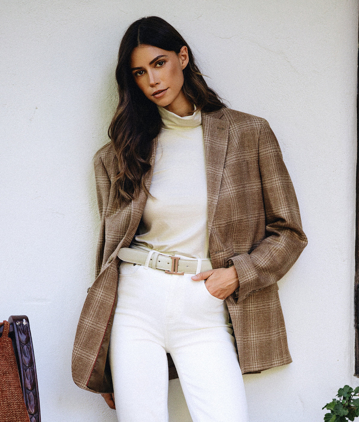 Women's Mirrored L Belt :: Glitz Cream 2