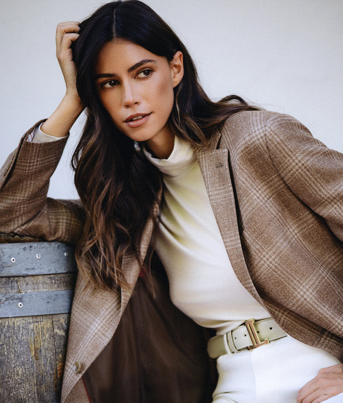 Women's Mirrored L Belt :: Glitz Cream 5