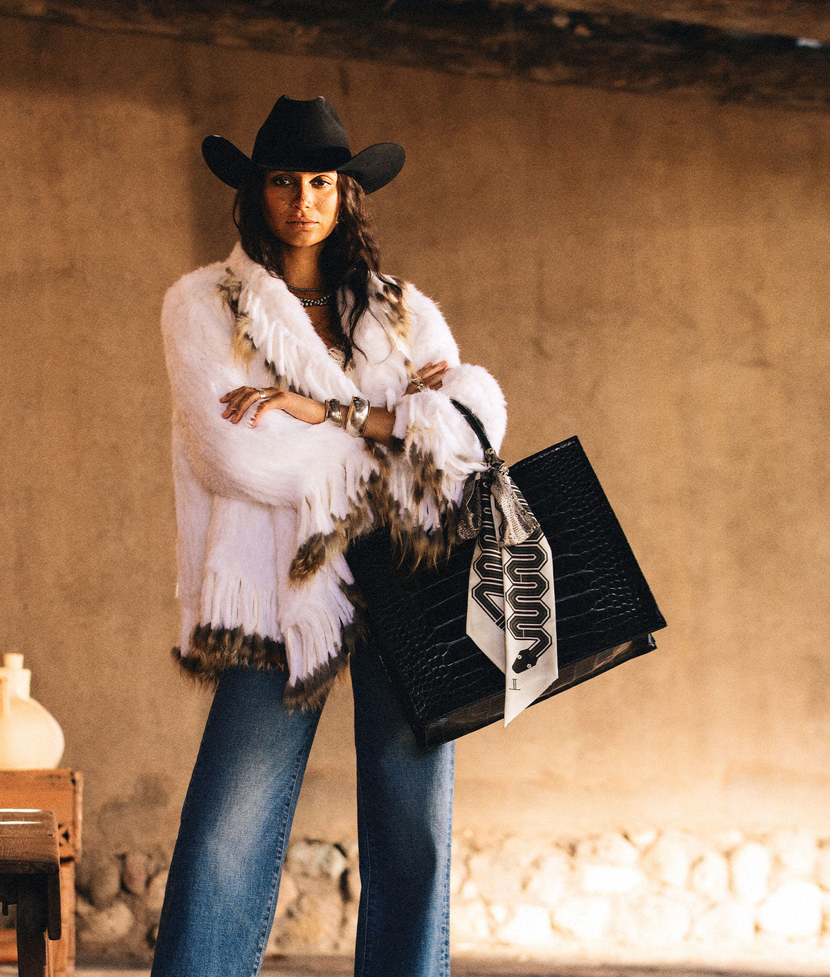 Francis Fur Fringe Jacket :: White 9