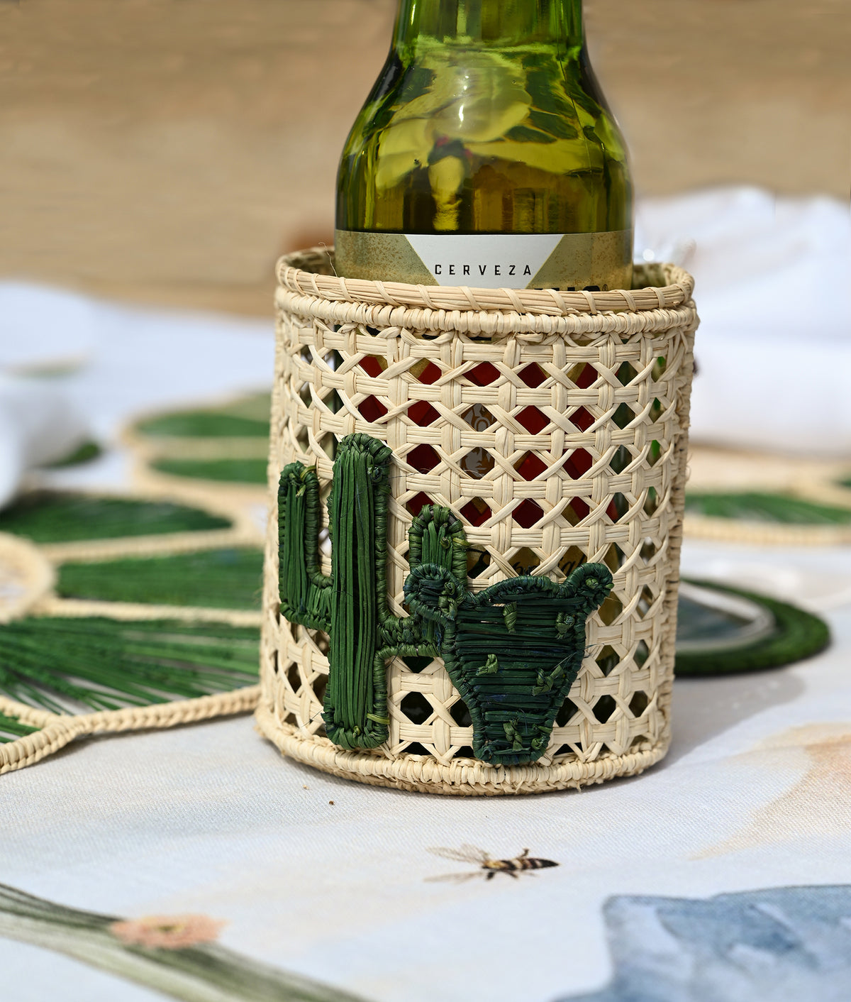 Cacti Glasses With Sleeves - Set Of Four :: Green 6