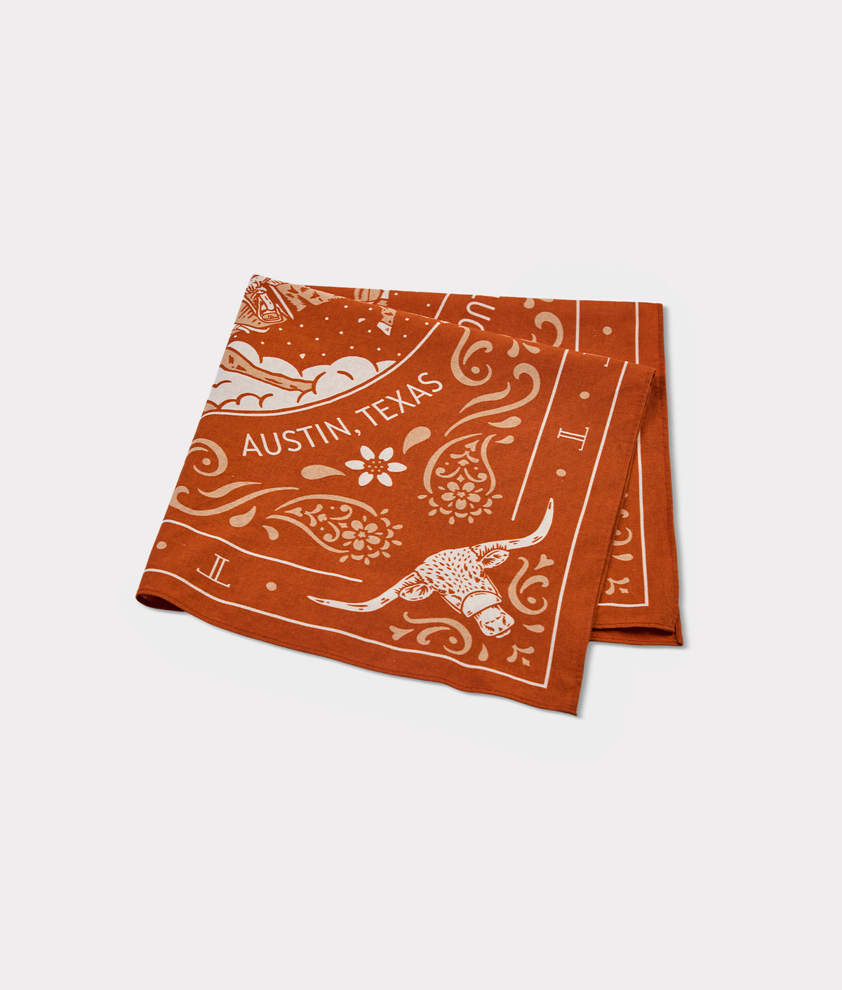 Austin Bronc Bandana :: Burnt Orange 3