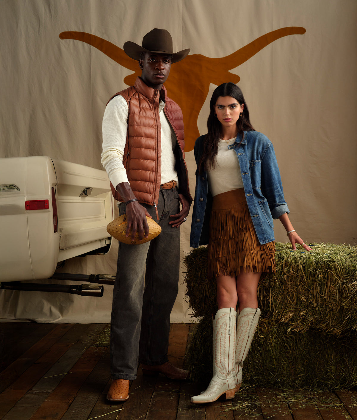Lucchese x Texas Longhorns Ostrich Football :: Cognac 5