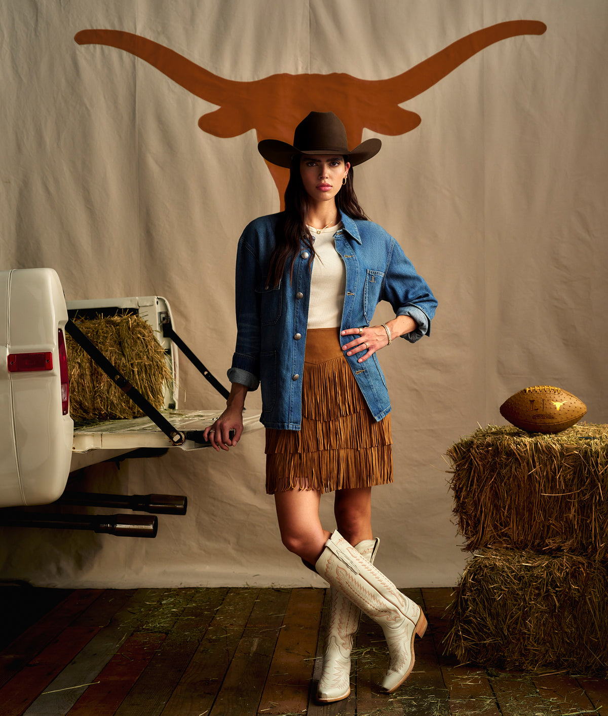 Priscilla :: Glitz Cream W/ Burnt Orange Stitching 3