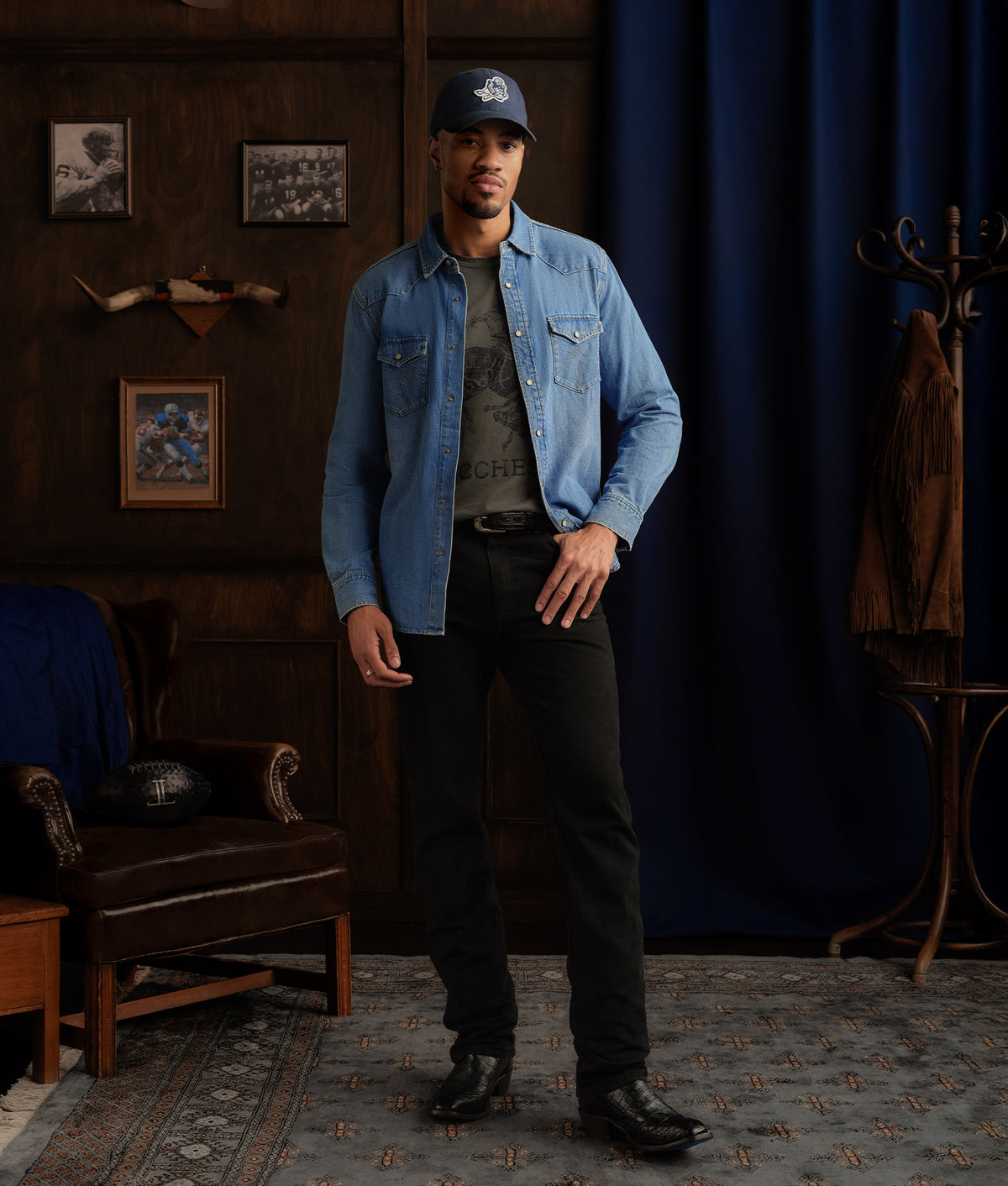 Cowboy Joe Cap :: Navy 2