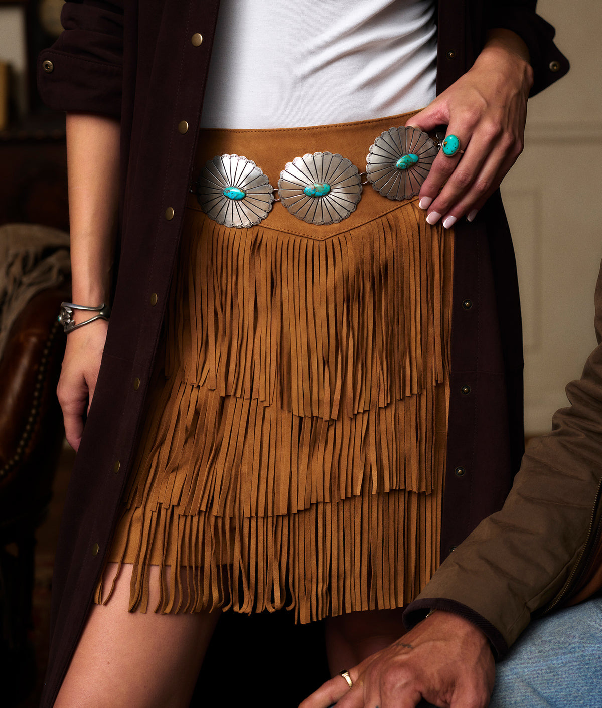 Annabelle Fringe Skirt :: Cinnamon 2