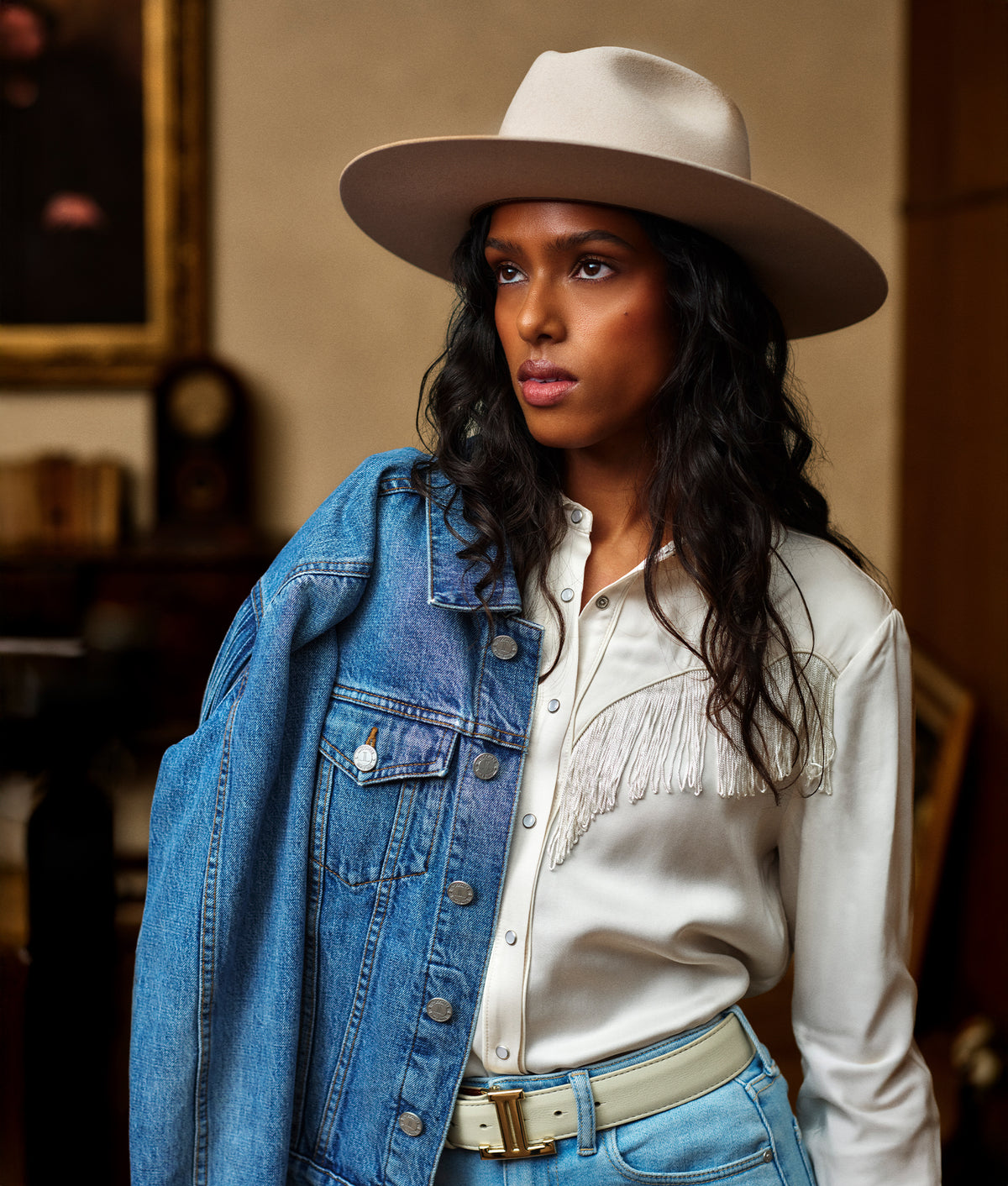 Justine Fringe Denim Jacket :: Blue Roan 6