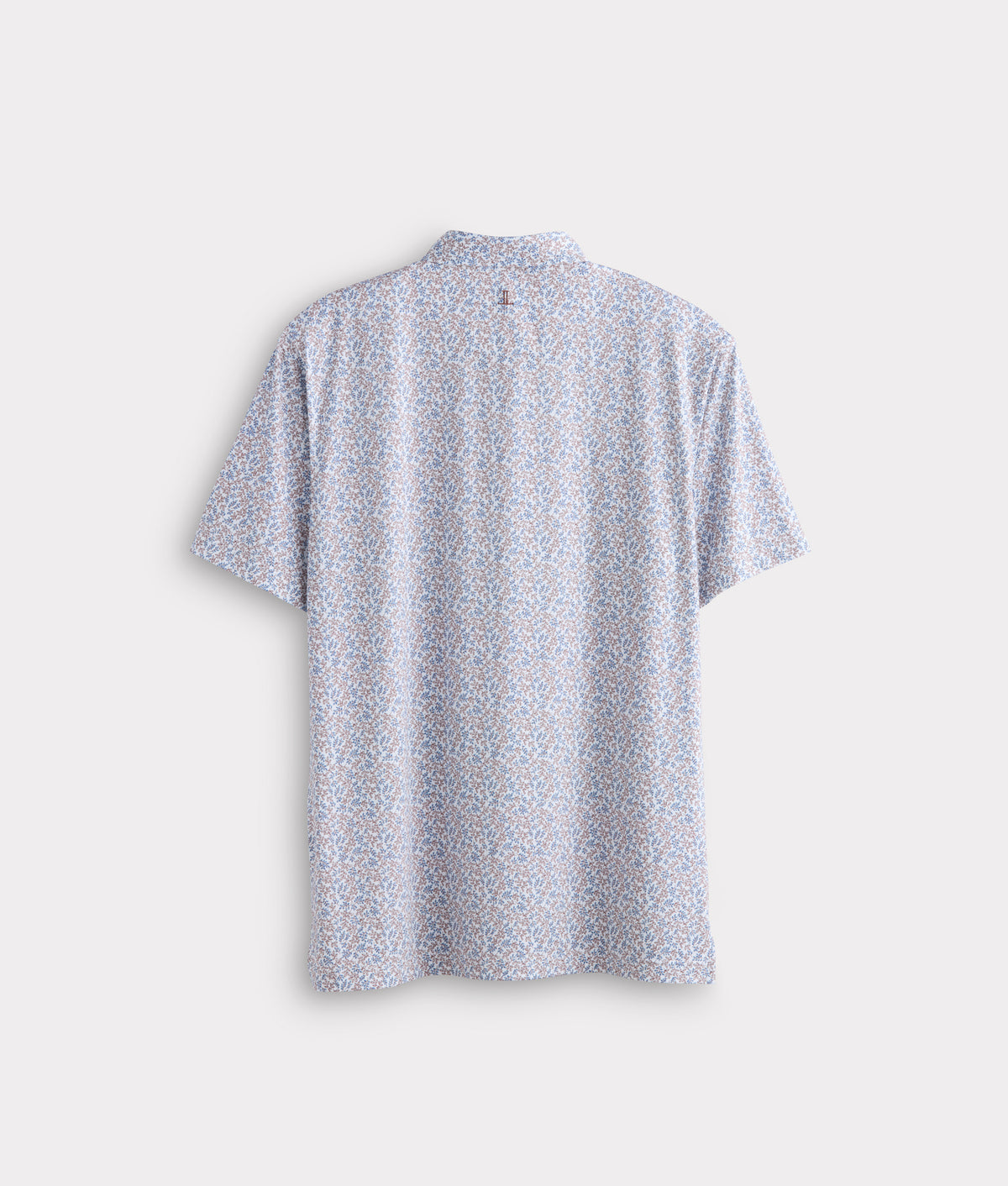 Lucchese Golf Polo :: Brown And Blue Floral 2