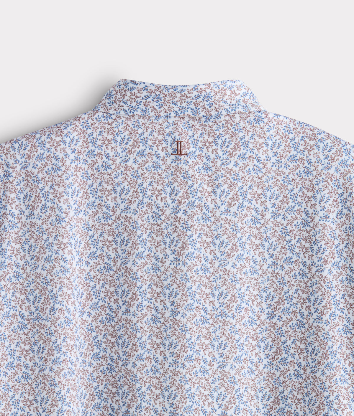 Lucchese Golf Polo :: Brown And Blue Floral 6