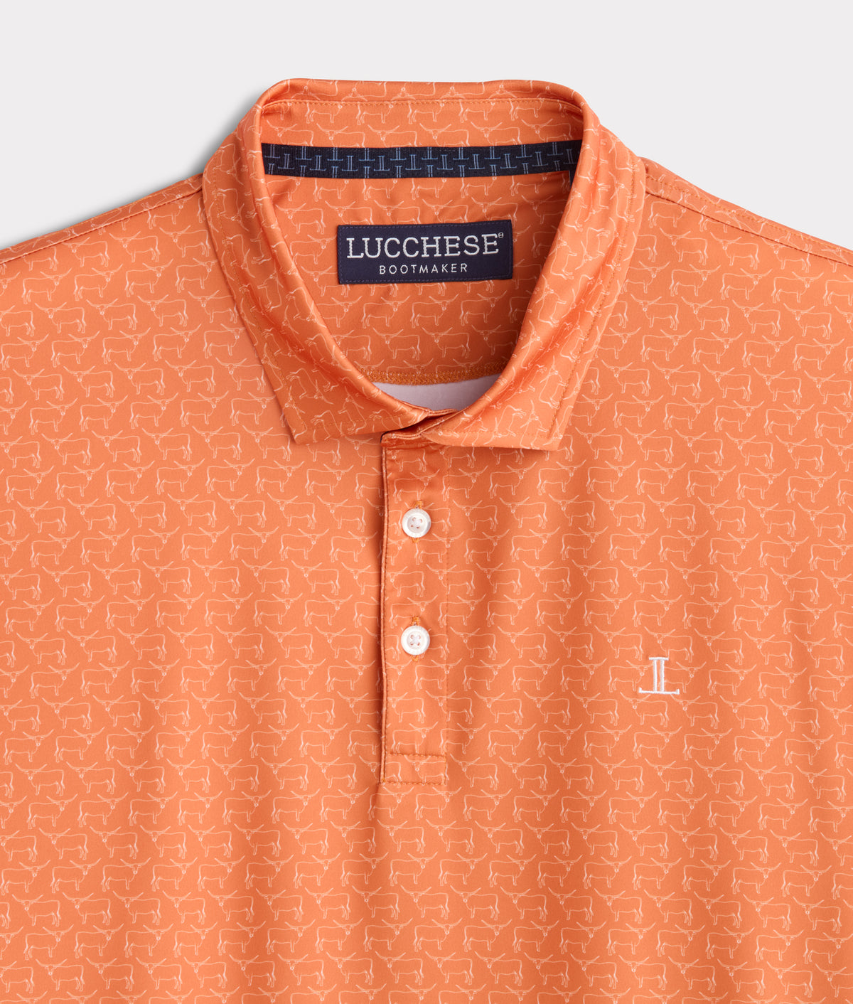 Lucchese Golf Polo :: Burnt Orange 6