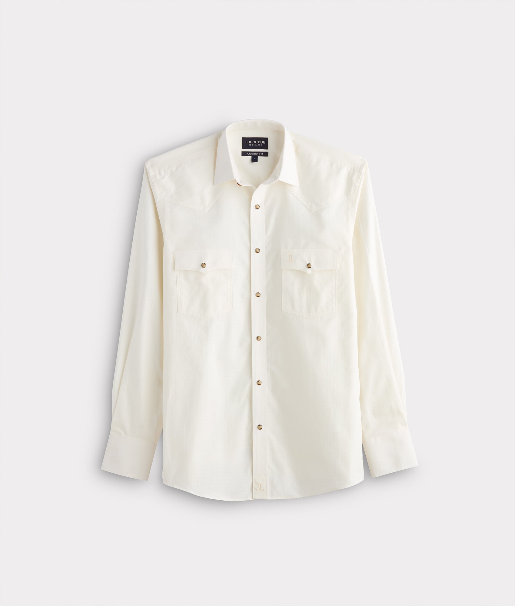 Square Dobby Shirt - Ecru - Lucchese
