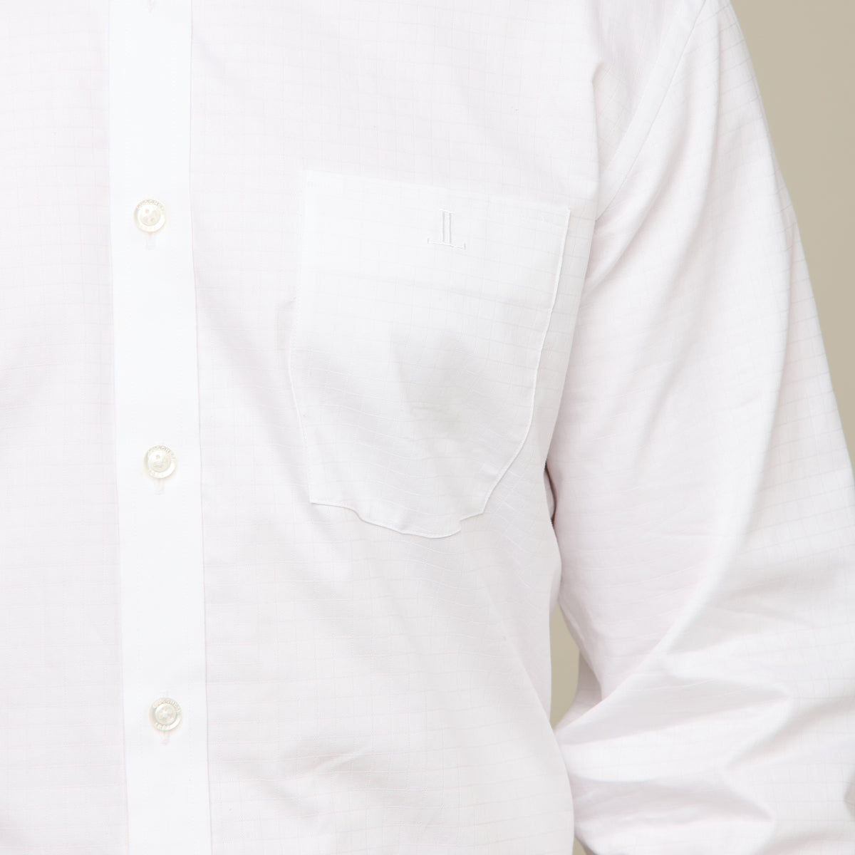 
    Square Dobby Shirt :: White