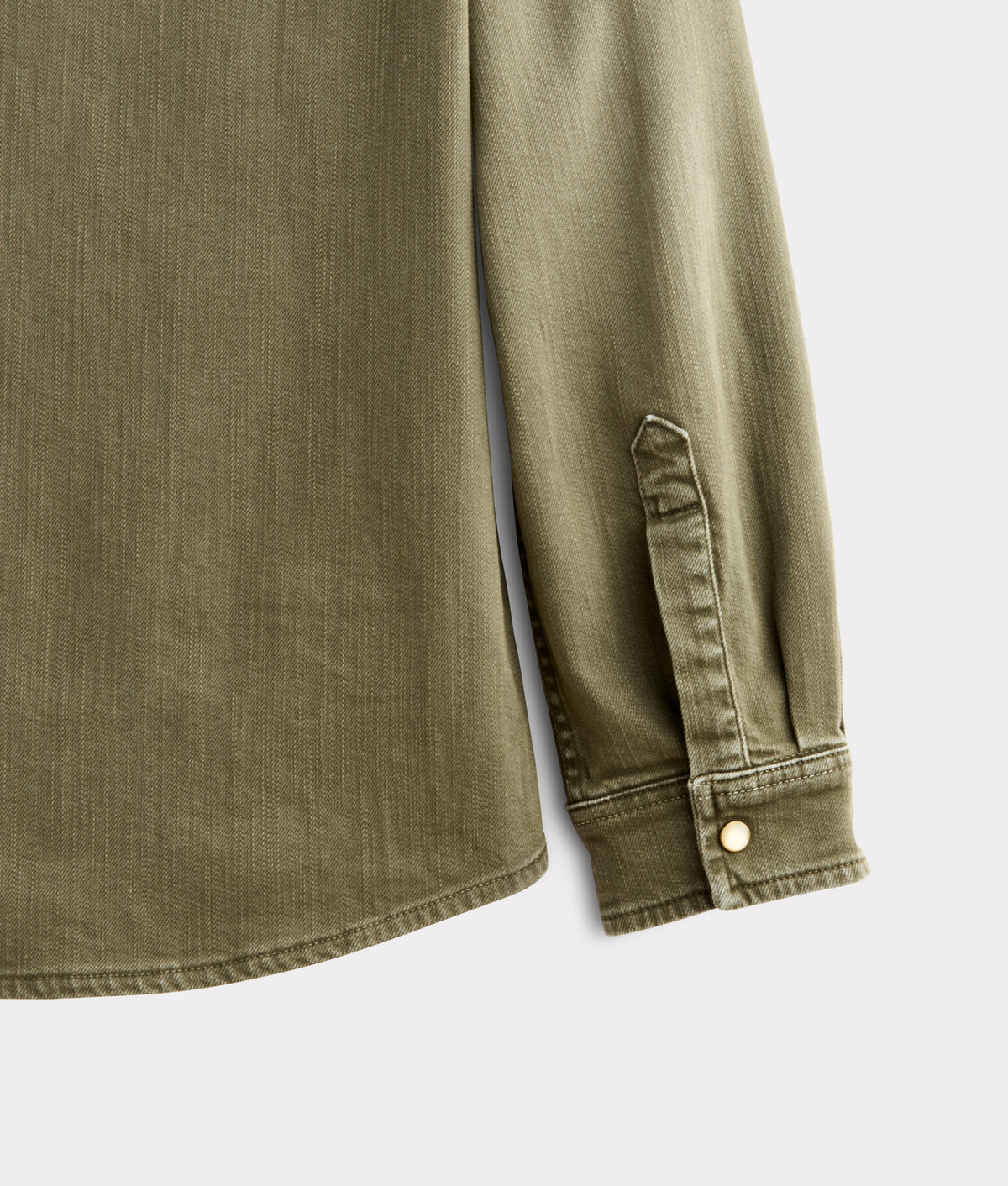 Men's Roper Denim Shirt :: Olive Green 6