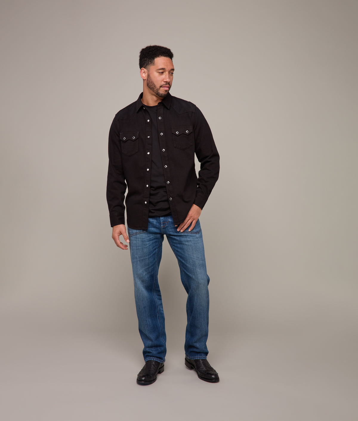 Sawyer Sawtooth Pocket Shirt :: Black 2