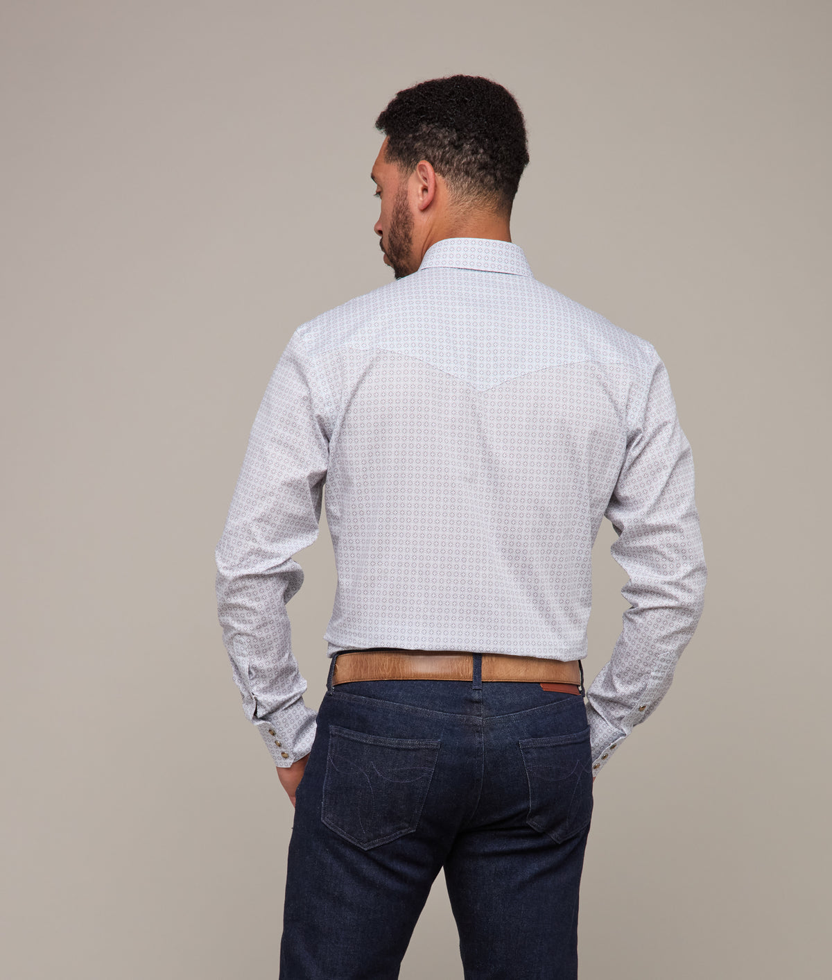 El Paso Cowboy Fit:: Gold/White/Navy Multi 4