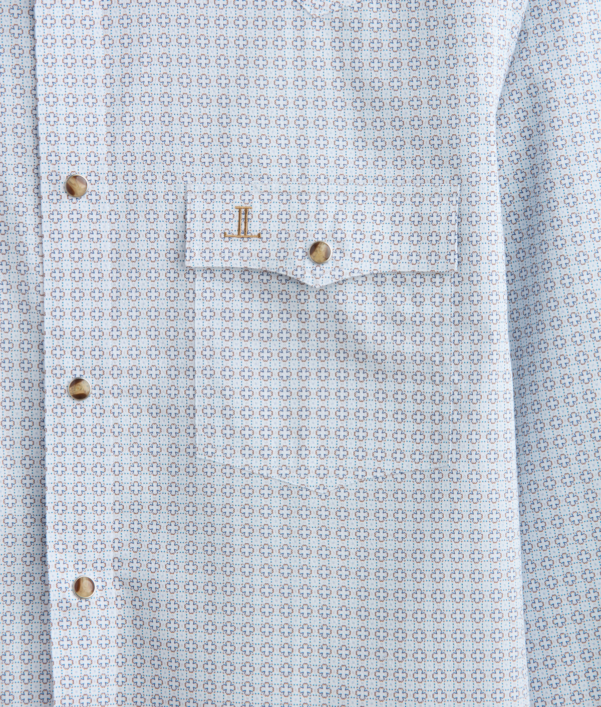 El Paso Cowboy Fit:: Gold/White/Navy Multi 14